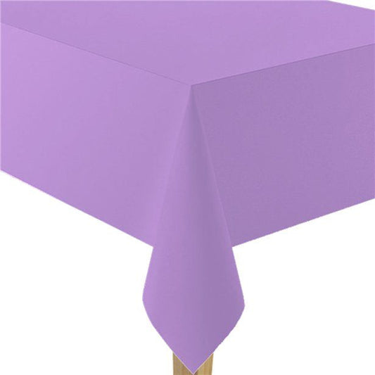 Purple Plastic Tablecover - 274cm x 137cm