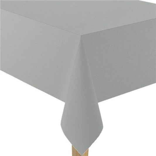 Silver Plastic Table Cover - 2.8m x 1.4m