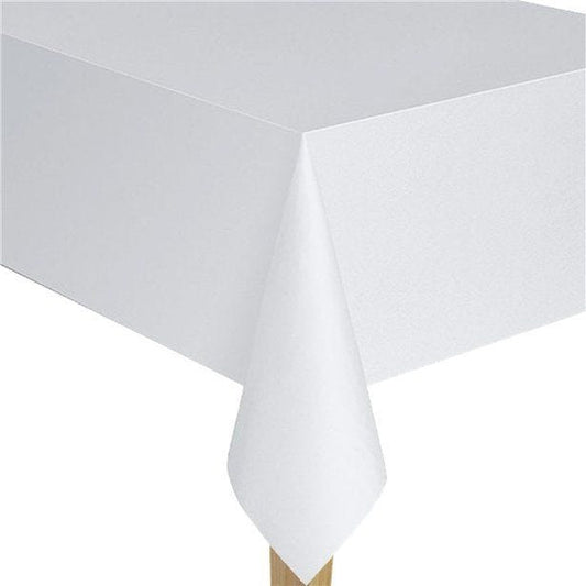 White Plastic Table Cover - 2.8m x 1.4m