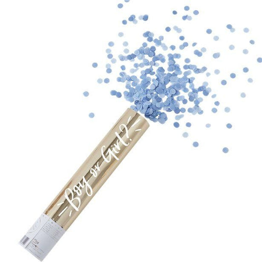 Oh Baby Blue Gender Reveal Confetti Cannon - 30cm