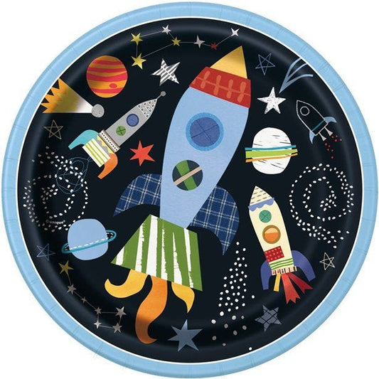 Outer Space Paper Plates - 23cm (8pk)