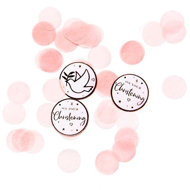 On Your Christening Pink Table Confetti (14g pack)