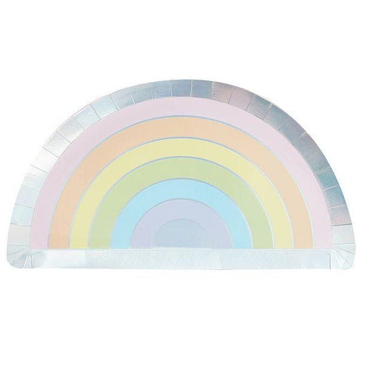 Iridescent Rainbow Paper Plate - 28cm (8pk)