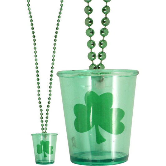 St Patrick's Day Shot Glass Necklace