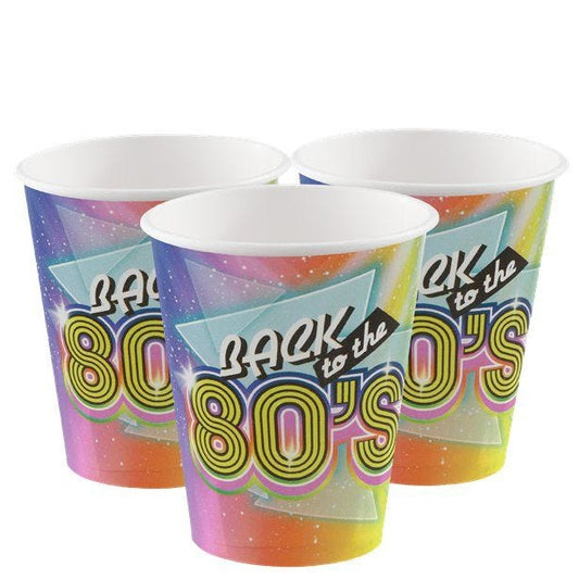 80's Paper Cups - 270cm (10pk)