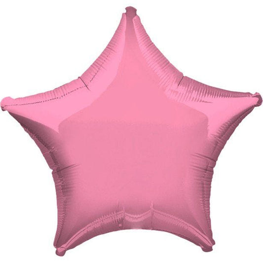 Metallic Pink Star Balloon - 19" Foil - Unpackaged