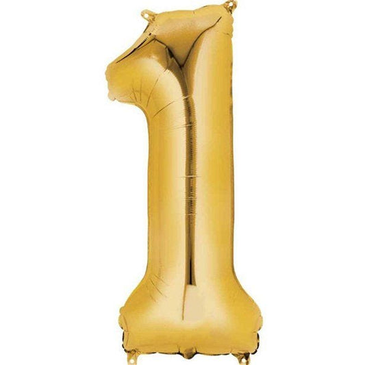 Gold Number 1 Balloon - 16" Foil