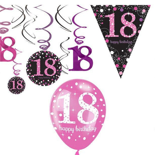 18th Pink Celebration Decorating Kit - Value