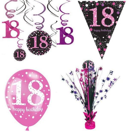 18th Pink Celebration Decorating Kit - Deluxe