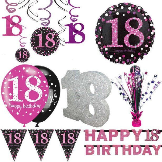 18th Pink Celebration Decorating Kit - Premium
