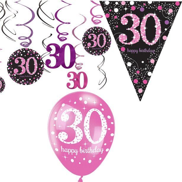 30th Pink Celebration Decorating Kit - Value