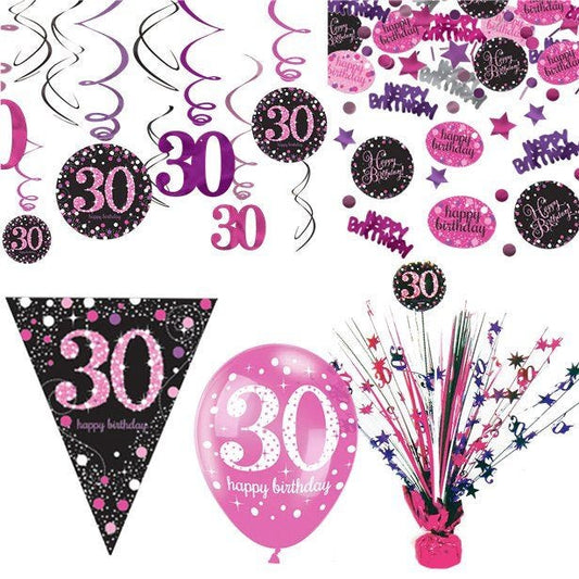 30th Pink Celebration Decorating Kit - Deluxe
