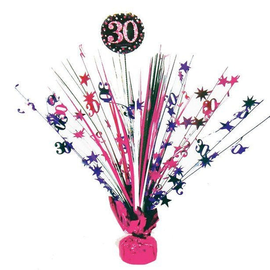 Pink Age 30 Foil Table Centrepiece - 46cm