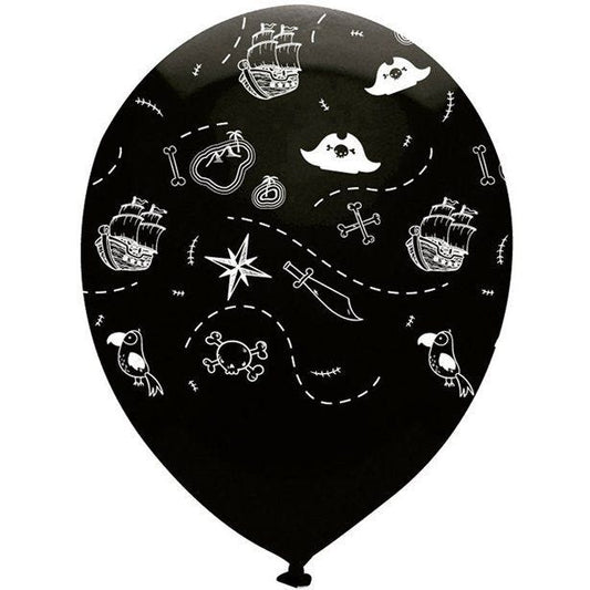Pirate's Map Balloons - 12" Latex (6pk)