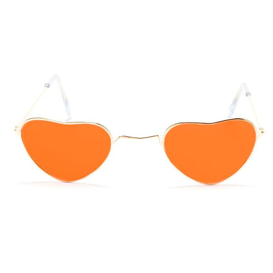 Orange Heart Glasses