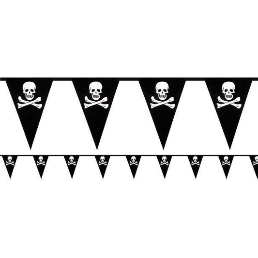 Skull & Crossbone Flag Bunting - 6m