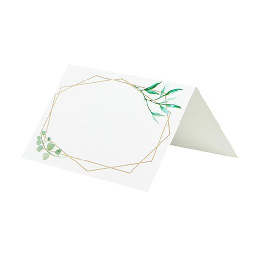 Geometric Greenery Wedding Place Cards (10pk)