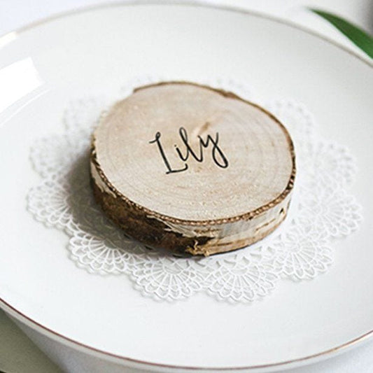 Wooden Log Place Cards (20pk)
