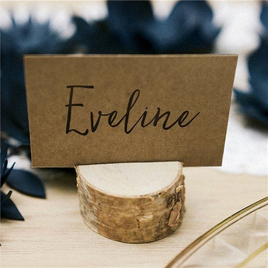 Wooden Log Place Card Holders (10pk)