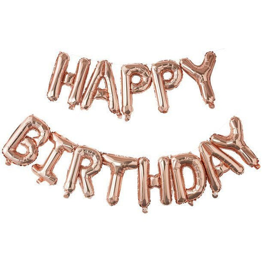 Pick & Mix Rose Gold 'Happy Birthday' Balloon Bunting - 5m