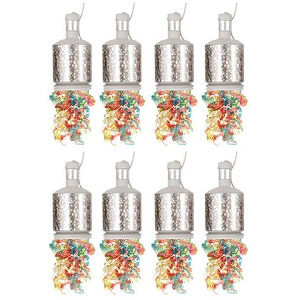 Silver Holographic Party Poppers (20pk)