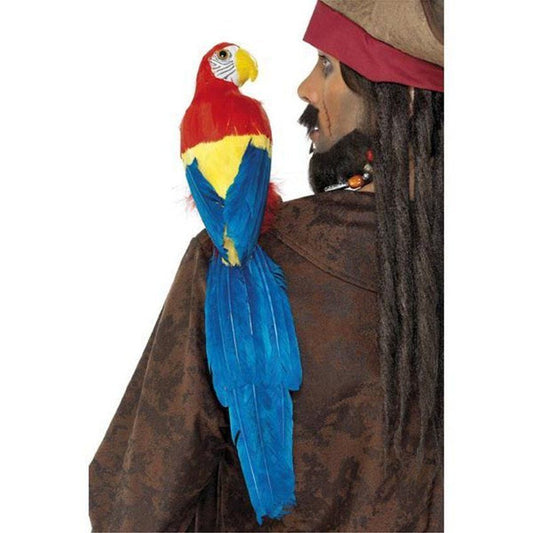 Feathered Parrot with Elastic Holder - 50cm