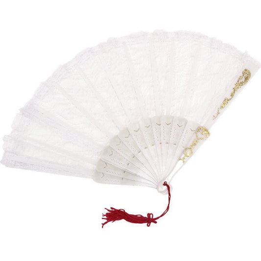 Spanish White Lace Fan - 31cm