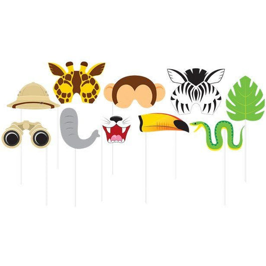 Jungle Photo Booth Props (10pk)