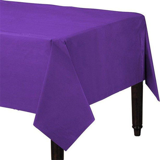 Purple Plastic Table Cover - 1.4m x 2.8m
