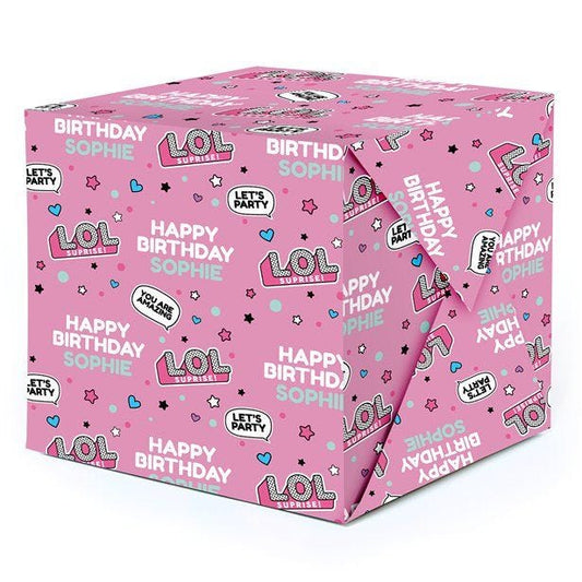LOL Surprise Style Personalised Wrapping Paper - 62 x 100cm Sheet