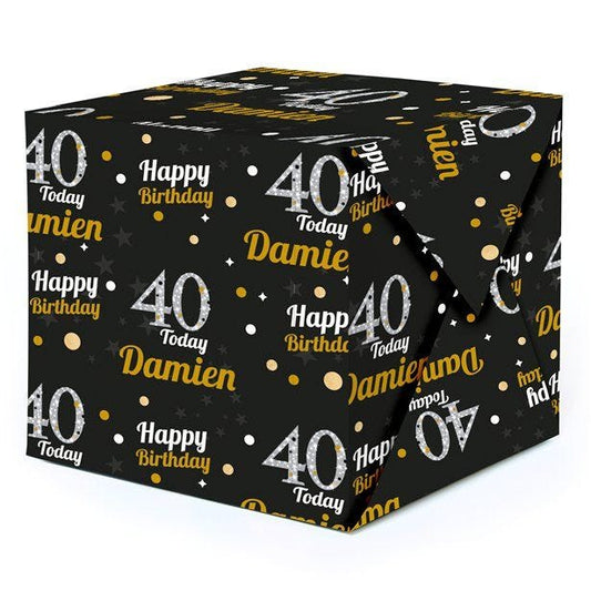 40th Sparkling Celebration Personalised Wrapping Paper - 62 x 100cm Sheet