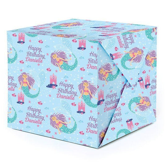 Mermaid Personalised Wrapping Paper - 62cm x 100cm Sheet
