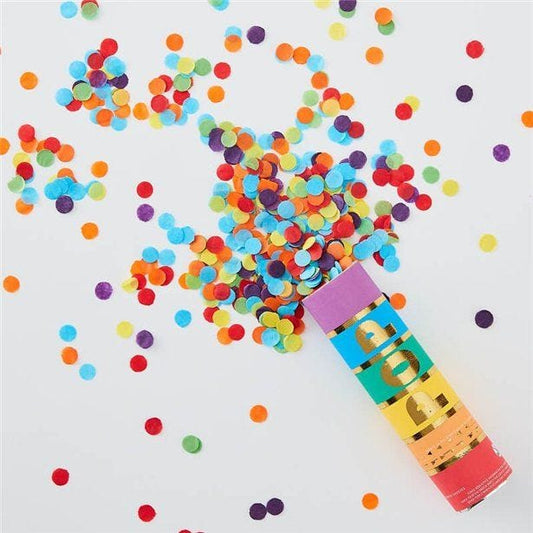 Rainbow Confetti Cannon - 15cm
