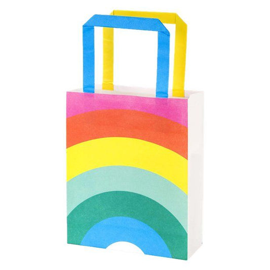 Rainbow Paper Party Bags - 19cm (8pk)