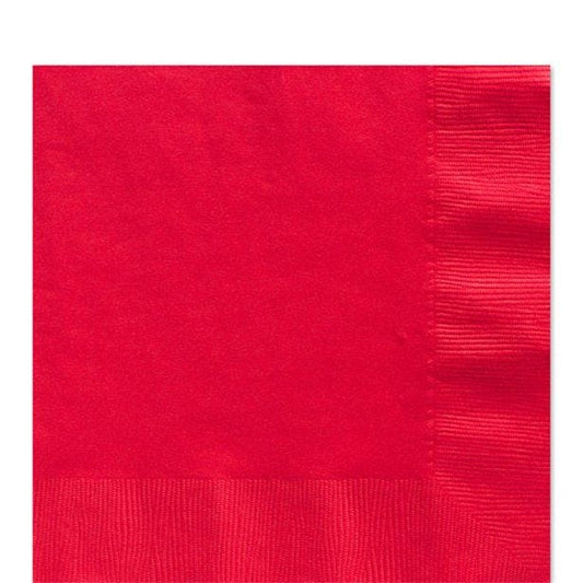 Red Paper Napkins - 33cm (50pk)