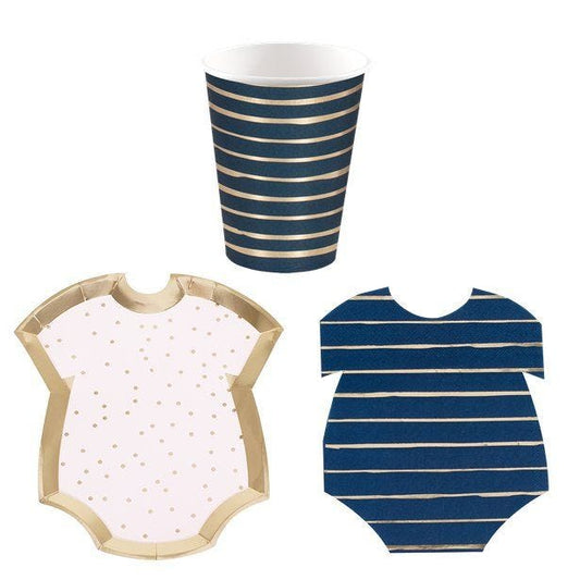 Gender Reveal Navy & Pink - Value Party Pack for 8
