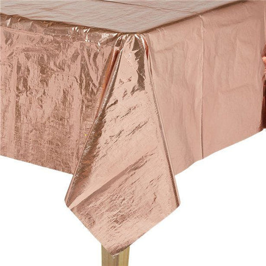 Rose Gold Metallic Paper Table Cover - 1.8m x 1.2m