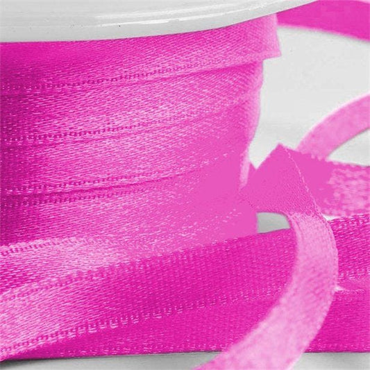 Fuchsia Pink Satin Ribbon - 6mm (25m roll)