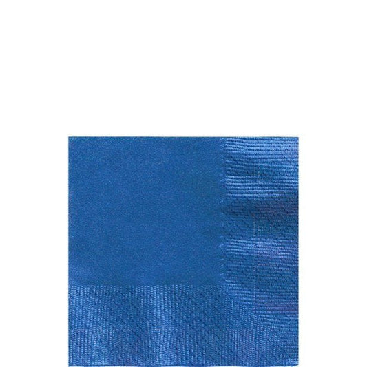 Royal Blue Paper Beverage Napkins - 25cm (20pk)