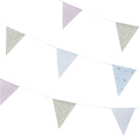 Rustic Country Floral Paper Bunting - 10m