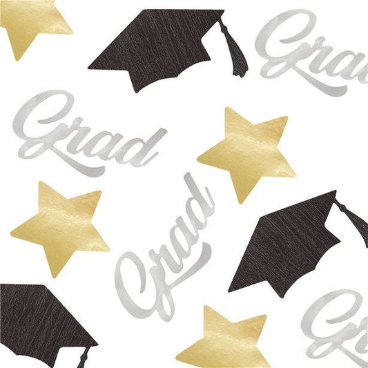 Stars & Caps Graduation Jumbo Foil Confetti