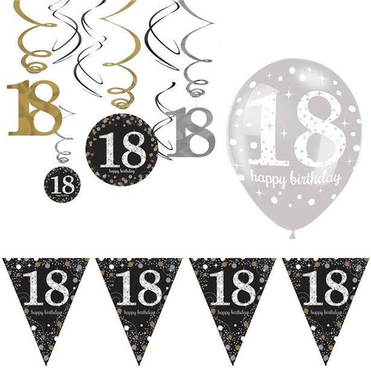 Sparkling Celebration 18th Decoration Kit - Value