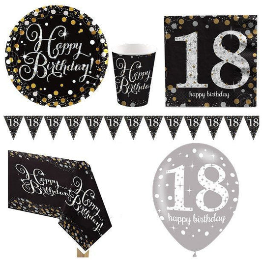 Sparkling Celebration 18th Birthday - Deluxe Party Pack For 8
