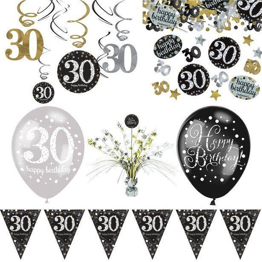 Sparkling Celebration 30th Decoration Kit - Deluxe