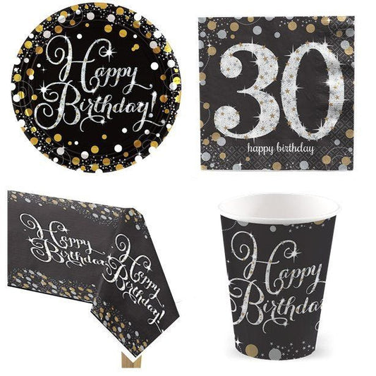 Sparkling Celebration 30th Birthday - Value Party Pack For 8