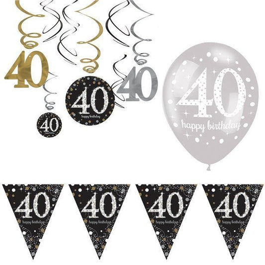 Sparkling Celebration 40th Decoration Kit - Value