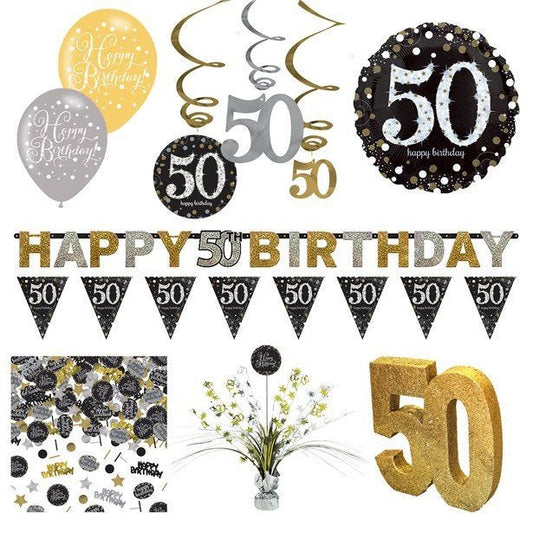 Sparkling Celebration 50th Decorating Kit - Premium