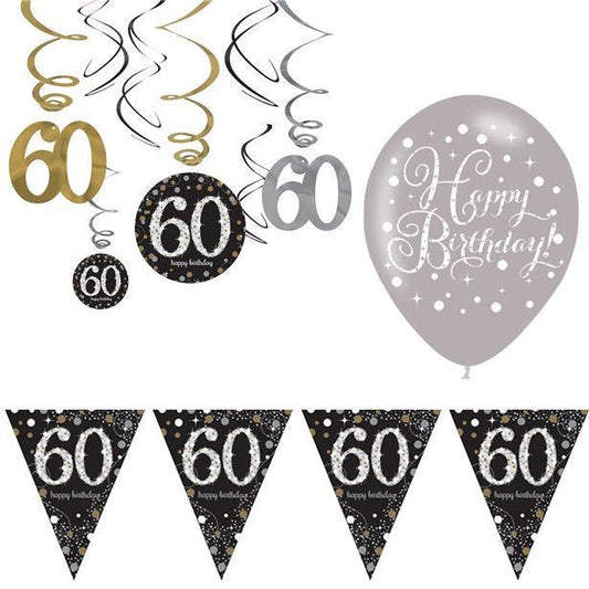 Sparkling Celebration 60th Decoration Kit - Value