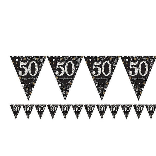 Sparkling Celebration 50th Foil Bunting - 4m