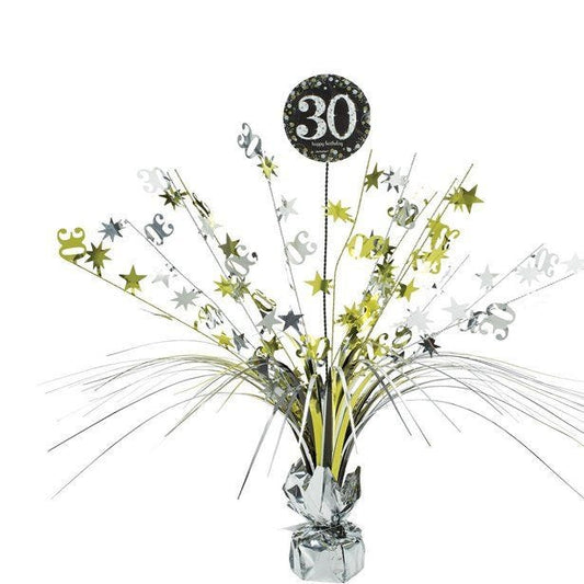 Sparkling Celebration 30th Foil Table Centrepiece - 33cm